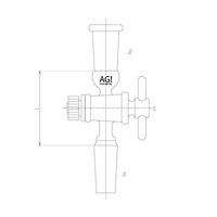 旭製作所 コック付連結管 PTFEコック 2522