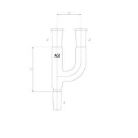 旭製作所 U字形連結管 15/20 2556-1M 1個 65-1838-32（直送品）