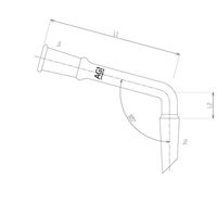 旭製作所 L字連結管 19/22 2574-3M-150 1個 65-1838-37（直送品）