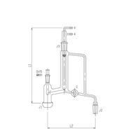 旭製作所 手動還流器 ガラスコック 50/30 28/12 3534-J4L 1個 65-1839-26（直送品）