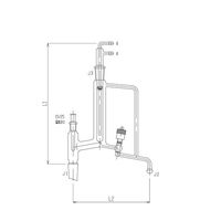 旭製作所 グリースレスバルブ付手動還流器 高真空グリースレスバルブ PTFE 24/40 18/9 3534-4LC-V 1個（直送品）