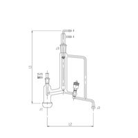 旭製作所 グリースレスバルブ付手動還流器 高真空グリースレスバルブ PTFE 50/30 28/12 3534-JE 1個（直送品）