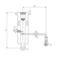 旭製作所 液サンプリングアダプター B ガラスコック 70/50 250mm 3584-KE-R 1個 65-1839-63（直送品）