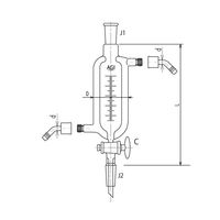 旭製作所 二重管式分留受器 ガラスコック ウォーターコネクター仕様 3604