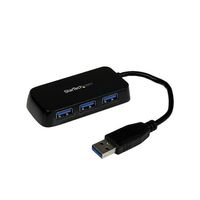 StarTech.com 4ポートUSB 3.0ハブ ブラック ST4300MINU3B 1個 65-1892-54（直送品）
