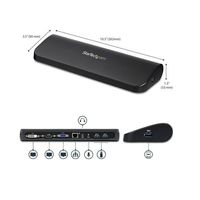 USB3.0接続ドッキングステーション デュアルモニタ対応 HDMI/DVIまたはHDMI/VGA USB3SDOCKHDV 1個（直送品）