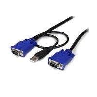 4.5m パソコン自動切替器専用KVMケーブル ウルトラスリムタイプ 2 in 1 USB/VGA KVMケーブル SVECONUS15（直送品）