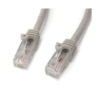 カテゴリ6 LANケーブル(Cat6)RJ45モールドコネクタ(ツメ折れ防止カバー付き)10m グレー N6PATC10MGR 1個（直送品）