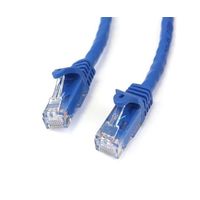 カテゴリ6 LANケーブル(Cat6)RJ45モールドコネクタ(ツメ折れ防止カバー付き)15m ブルー N6PATC15MBL 1個（直送品）