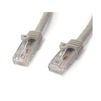 カテゴリ6 LANケーブル(Cat6)RJ45モールドコネクタ(ツメ折れ防止カバー付き)1m グレー N6PATC1MGR 1個（直送品）