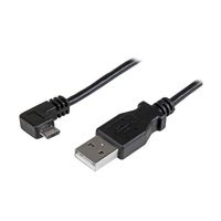 StarTech.com 充電&同期用 Micro USBケーブル 2m L型右向き オス/オス 24AWG USBAUB2MRA 1個（直送品）