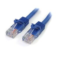 カテゴリ5e LANケーブル(Cat5e)RJ45コネクタ(ツメ折れ防止カバー付き)2m ブルー 45PAT2MBL 1個（直送品）
