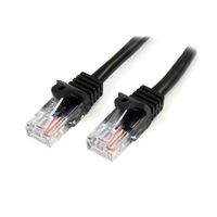 カテゴリ5e LANケーブル(Cat5e)RJ45コネクタ(ツメ折れ防止カバー付き)3m ブラック 45PAT3MBK 1個（直送品）