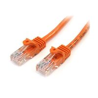 カテゴリ5e LANケーブル(Cat5e)RJ45コネクタ(ツメ折れ防止カバー付き)3m オレンジ 45PAT3MOR 1個（直送品）