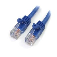 カテゴリ5e LANケーブル(Cat5e)RJ45コネクタ(ツメ折れ防止カバー付き)5m ブルー 45PAT5MBL 1個（直送品）