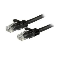 カテゴリ6 LANケーブル(Cat6)RJ45モールドコネクタ(ツメ折れ防止カバー付き)22.8m ブラック N6PATCH75BK 1個（直送品）