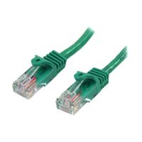 カテゴリ5e LANケーブル(Cat5e)RJ45コネクタ(ツメ折れ防止カバー付き)0.5m グリーン 45PAT50CMGN 1個（直送品）