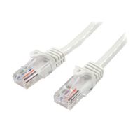 カテゴリ5e LANケーブル(Cat5e)RJ45コネクタ(ツメ折れ防止カバー付き)0.5m ホワイト 45PAT50CMWH 1個（直送品）