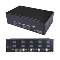 StarTech.com 4ポート デュアルDisplayPort KVMスイッチ 4K/60Hz SV431DPDDUA2 1個（直送品）