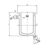 旭製作所 フルジャケット式セパラ反応容器 ホース口タイプ 3058-03/75-H 1個 61-4714-70（直送品）