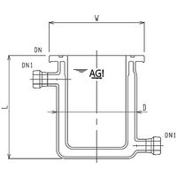 旭製作所 平底フルジャケット式セパラ反応容器 15A 端部タイプ Oリング溝付 3054-2/120-M-G 1個 61-4714-58（直送品）