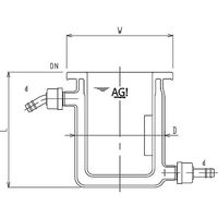 旭製作所 平底フルジャケット式セパラ反応容器 ホース口タイプ 撹拌バッフル付 3054