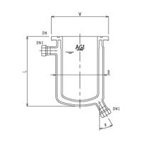 旭製作所 フルジャケット式セパラ反応容器 15A 端部タイプ Oリング溝付 3058-2/120-M-G 1個 61-4715-04（直送品）