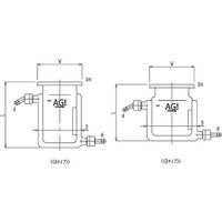 旭製作所 平底二重管式セパラ反応容器 ホース口タイプ 撹拌バッフル付 3028-3/150A-H-A 1個 62-2099-06（直送品）