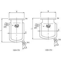 旭製作所 二重管式セパラ反応容器 15A 端部タイプ 3032-15/250A-M 1個 62-2099-85（直送品）