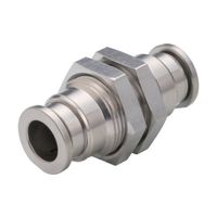 日本ピスコ 耐腐蝕用SUS316ワンタッチ継手 チューブフィッティングSUS316 隔壁ユニオン SSPM8 1個 67-2266-87（直送品）