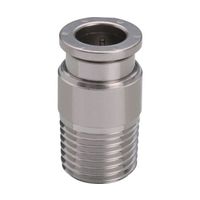 耐腐蝕用ワンタッチ継手 チューブフィッティングSUS316 六角穴付ストレート φ8用 接続口径R1/4 SSPOC8-02 1個（直送品）