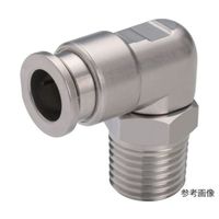 日本ピスコ 耐腐蝕用SUS316ワンタッチ継手 チューブフィッティングSUS316 エルボ SSPL4-01 1個 67-2267-23（直送品）
