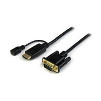 HDMI ー VGAアクティブ変換ケーブルアダプタ 1.8m 1920x1200/1080p HD2VGAMM6 1個（直送品）