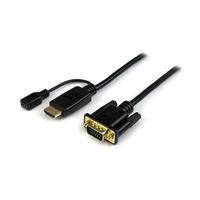 HDMI ー VGAアクティブ変換ケーブルアダプタ 1.8m 1920x1200/1080p HD2VGAMM6 1個（直送品）