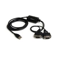 StarTech.com 2ポート増設 USB 2.0 ー RS232Cシリアル変換ケーブル ICUSB2322F 1個（直送品）