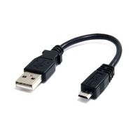 USBマイクロB 変換ケーブル 15cm TypeーA(オス) ー MicroーB(オス) UUSBHAUB6IN 1個（直送品）
