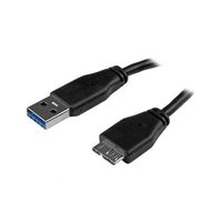 USB 3.0 Micro-B スリムケーブル Type-A(オス)-マイクロB(オス) USB3AUB