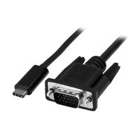 USBーCーVGA ケーブル/2m/1080p/アクティブ変換/Thunderbolt 3互換/ブラック CDP2VGAMM2MB 1個（直送品）
