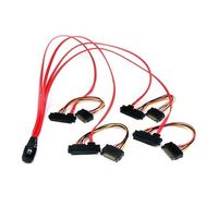 Mini SASケーブル 50cm SFF8087 ー 4x SFF8482 + SATA電源 SAS808782P50 1個（直送品）