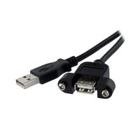 61cm USB2.0パネルマウント型ケーブル パネルマウント用USB Aポート(メス)ー USB Aポート(オス) USBPNLAFAM2（直送品）