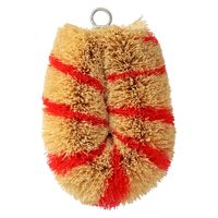 亀の子束子 シマシマ ミニ N 手に持ちやすい 定番1号サイズ 赤 1個 亀の子束子西尾商店