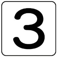 ユニット 配管ステッカー 数字3(中) アルミ 60×60 10枚組 AS.24.3M 1組(10枚) 745-8223（直送品）