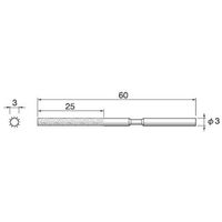 アルゴファイルジャパン アルゴファイル 交換用電着ダイヤモンドヤスリ丸柱 φ3X60 #170 CP123 1本 402-0171（直送品）