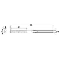 アルゴファイルジャパン アルゴファイル 交換用電着ダイヤモンドヤスリ平1.2X4X65 #170 CP151 1本 401-9937（直送品）