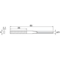 アルゴファイルジャパン アルゴファイル 交換用電着ダイヤモンドヤスリ平1.1X4X65 #170 片面 CP152 1本 402-0345（直送品）