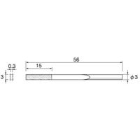 アルゴファイルジャパン アルゴファイル 電着ダイヤモンドテーパーヤスリ0.3X3X56#600 CP203 1本 402-0389（直送品）