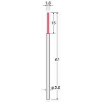 アルゴファイルジャパン アルゴファイル ファイバーストーンブラシ φ1.6X15軸 φ2.0 62L BM1620F 1本 401-9650（直送品）