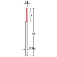 アルゴファイルジャパン アルゴファイル ファイバーストーンブラシ φ1.5X15軸 φ3.0 52L BM1530F 1本 401-9201（直送品）