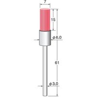 アルゴファイルジャパン アルゴファイル ファイバーストーンブラシ φ7X15軸 φ3.0 61L BM7030F 1本 402-2057（直送品）