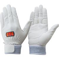 トンボ トンボレックス 牛革&合皮手袋 ホワイト M E-C811W 1双 509-4281（直送品）